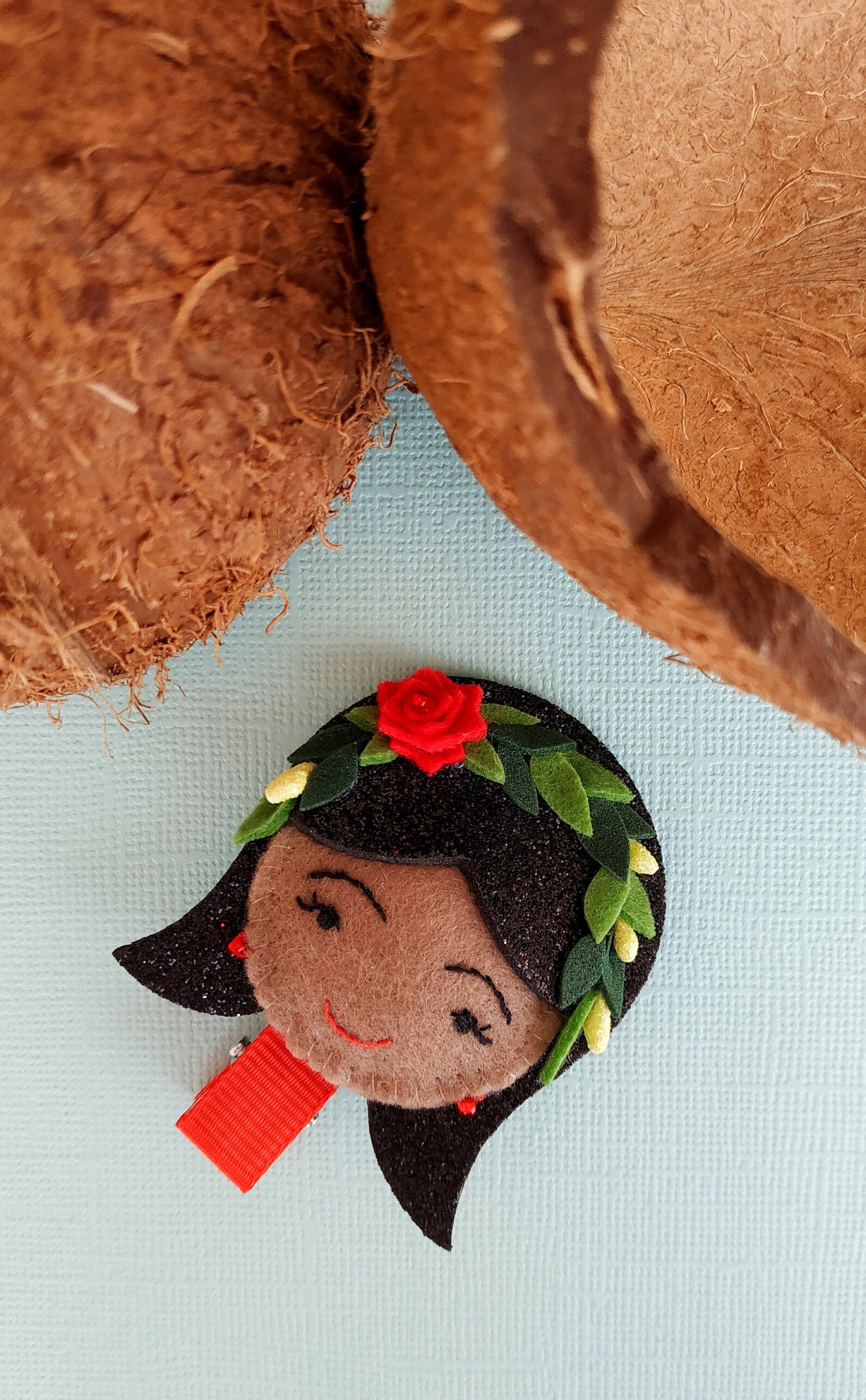 Hawaiian hair clip Aloha hair clip Hawaii baby Cute feltie Etsy