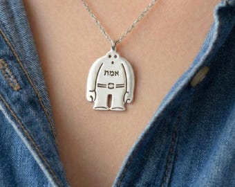 Collana in argento con Golem di Praga, ciondolo ebraico Emet, talismano protettore del popolo ebraico