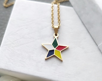 Druze Star Necklace 5 Pointed Star Pendant Druze Jewelry Gift