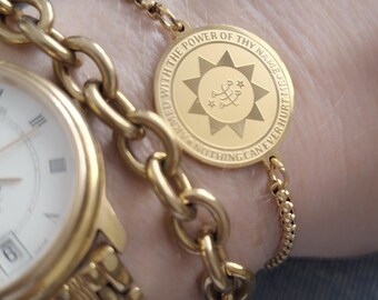 2 Sided Bahai Bracelet, Bahaism Prayer Jewelry