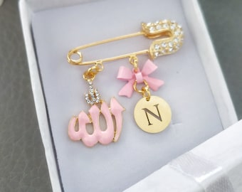 Personalized Allah Pin, Muslim Baby Blessing Jewelry