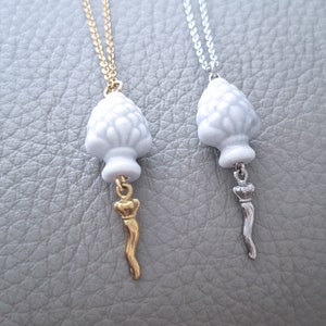 Sicily Lucky Pine Cone Necklace, Italian Horn Pendant, Sicilian Pride Jewelry