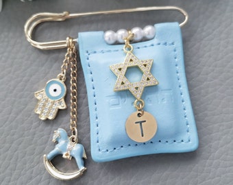 Tehillim Joods geschenk, 14k vergulde pinbroche, Joodse babyjongen Bris, Brit Milah, Joodse pasgeboren geschenken