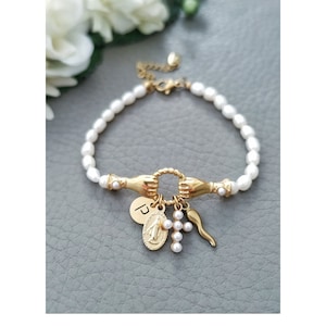 24 k Italy Horn Bracelet, Cornicello Madonna Charms Jewelry, Portafortuna Italian Gift