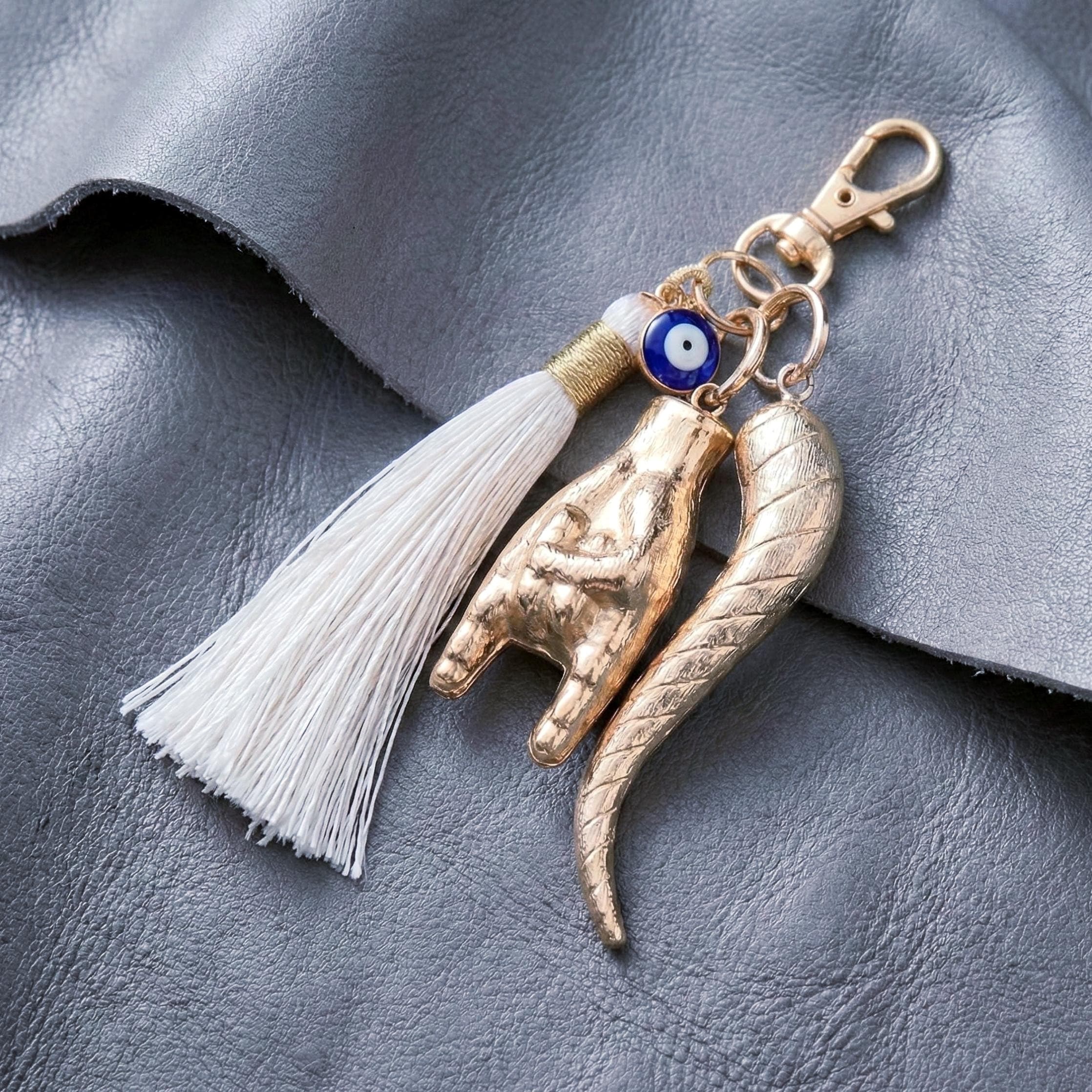 Italian Horn Bag Charm, Giant Maloik Hand & Cornicello Keychain - Etsy