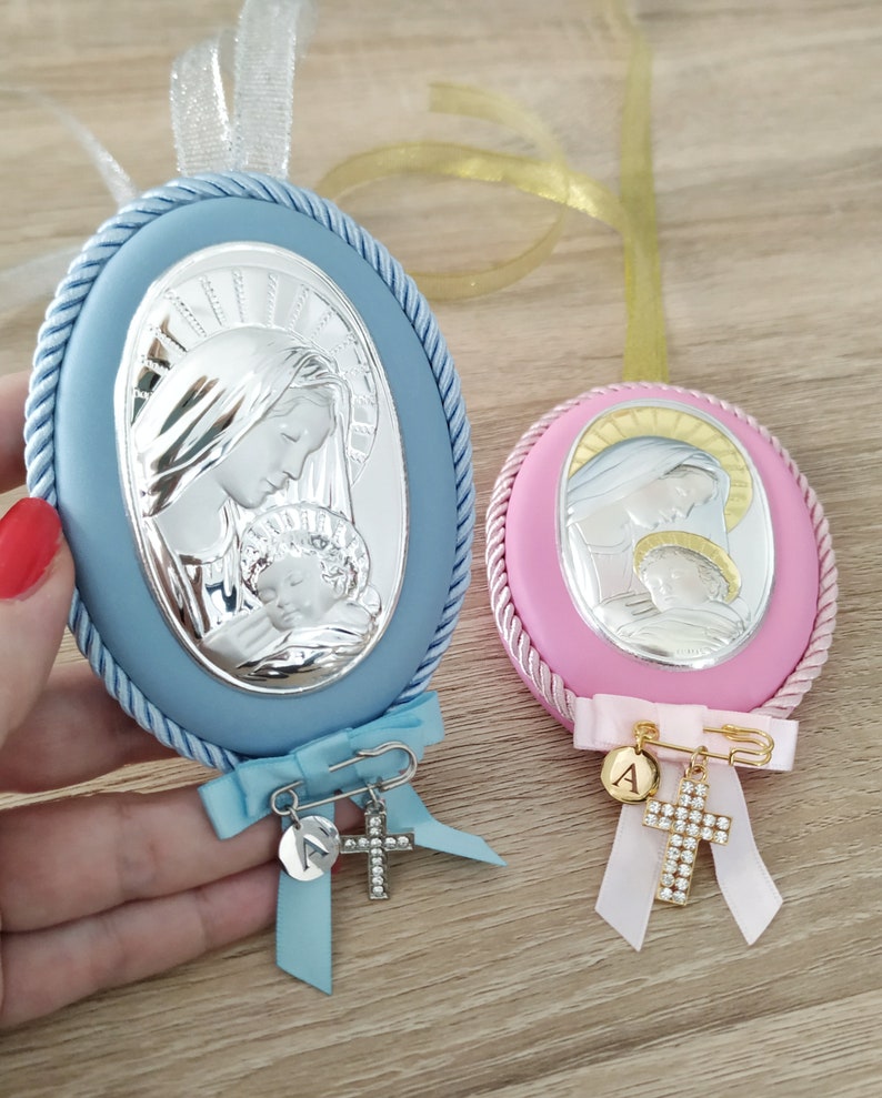 Virgin Mary Miraculous Medal for Baby Crib Sterling Silver Etsy