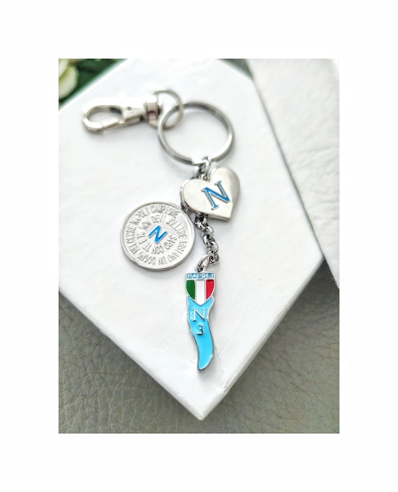 Naples Keychain SSC Napoli Lucky Charm Superstitious Croissant