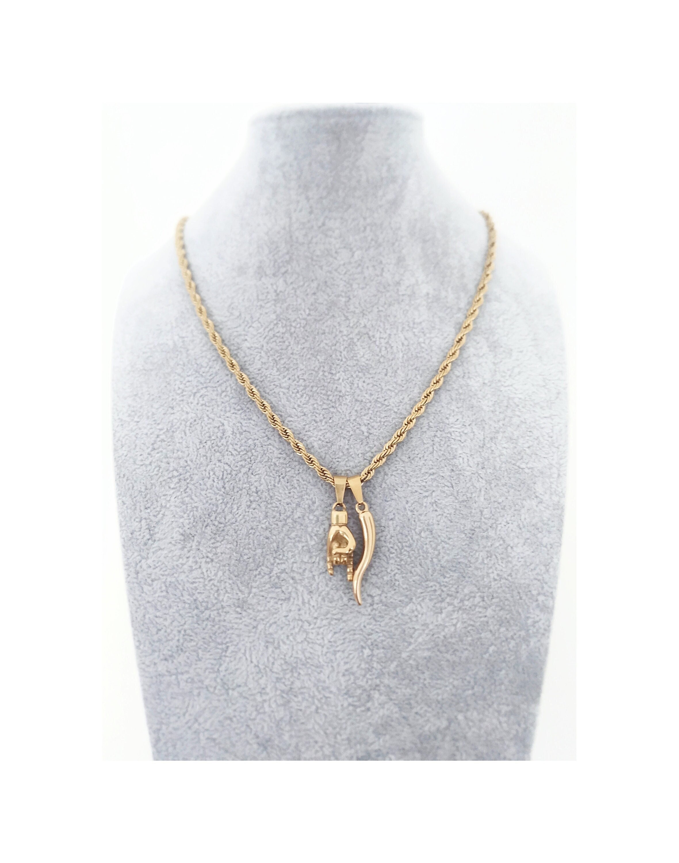 corno necklace silver LORO ロロ enof Italian Horn Necklace