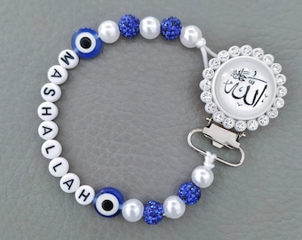 Attache-sucette Mashallah Evil Eye, cadeau islamique pour bébé, cadeaux pour enfants musulmans