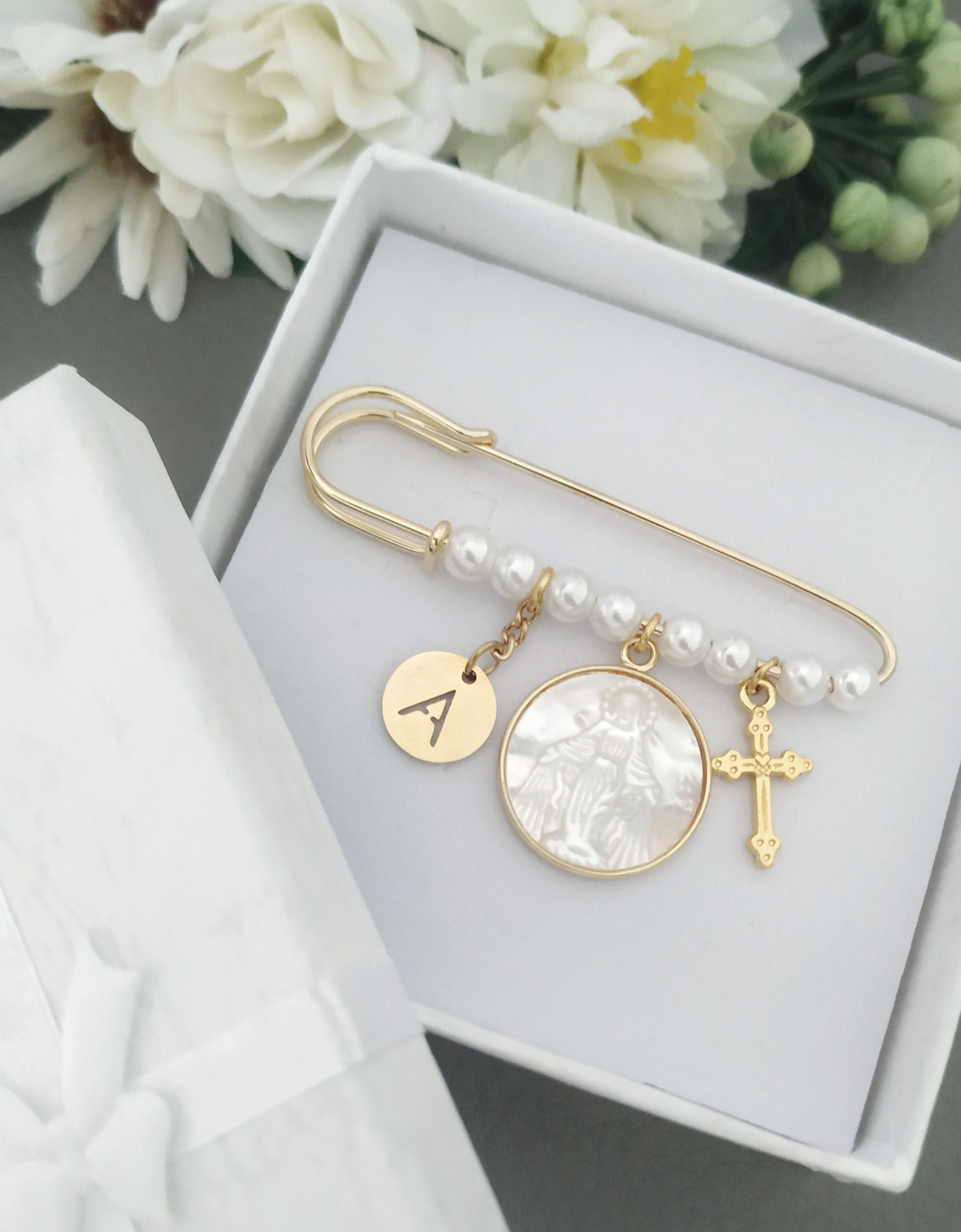Christening brooch discount