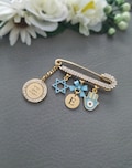 May the Lord Bless You and Keep You Safe, Priestly Blessing Stroller Pin Brooch, Personalized Jewish Baby Gift, Hanukkah, Mazel tov product logo
