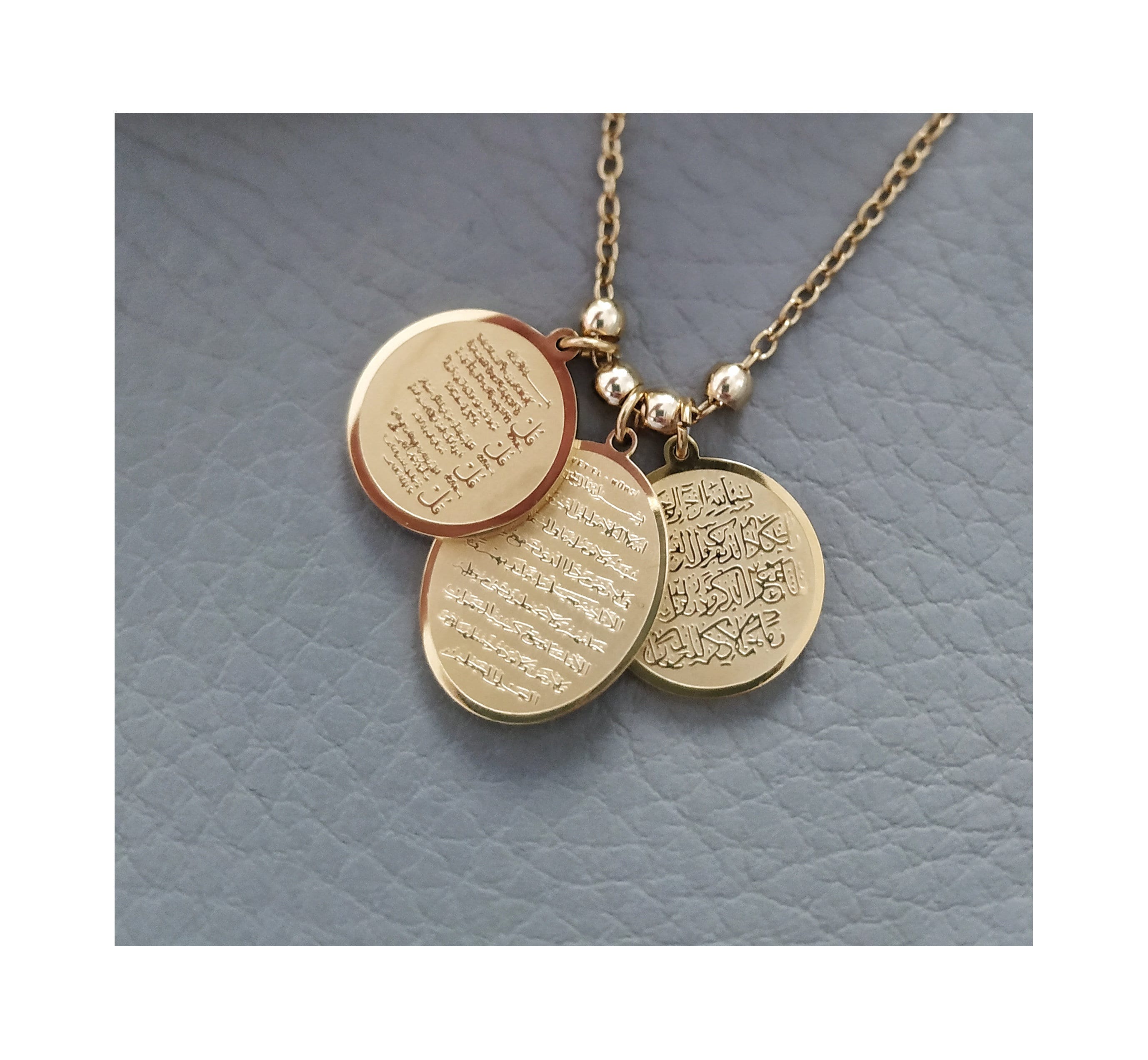 Collana islamica da uomo con ciondolo arabo musulmano Allah, gioielli