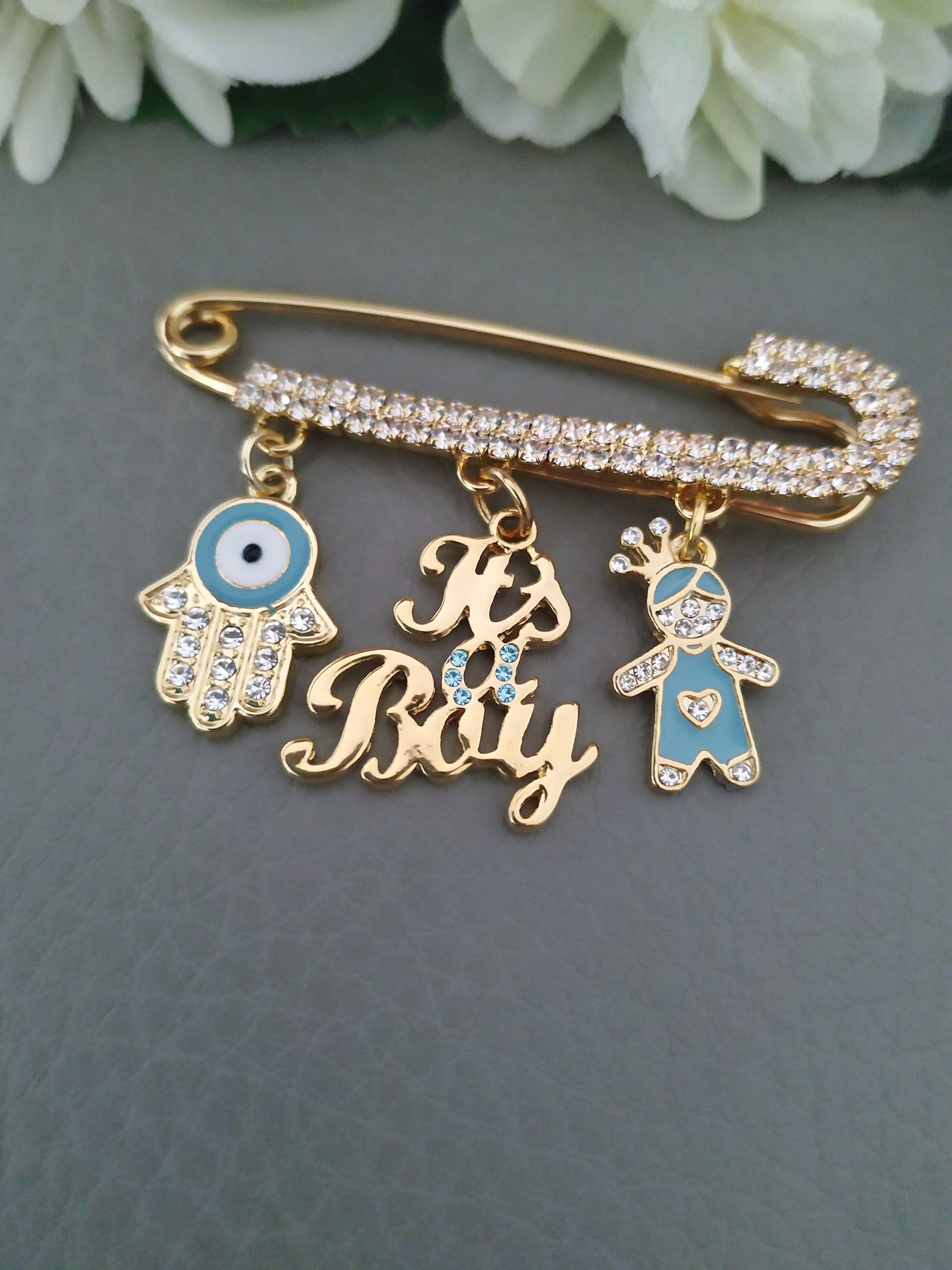 Unique Gift for Newborn Baby Boy Baby Boy Safety Pin Gold Etsy