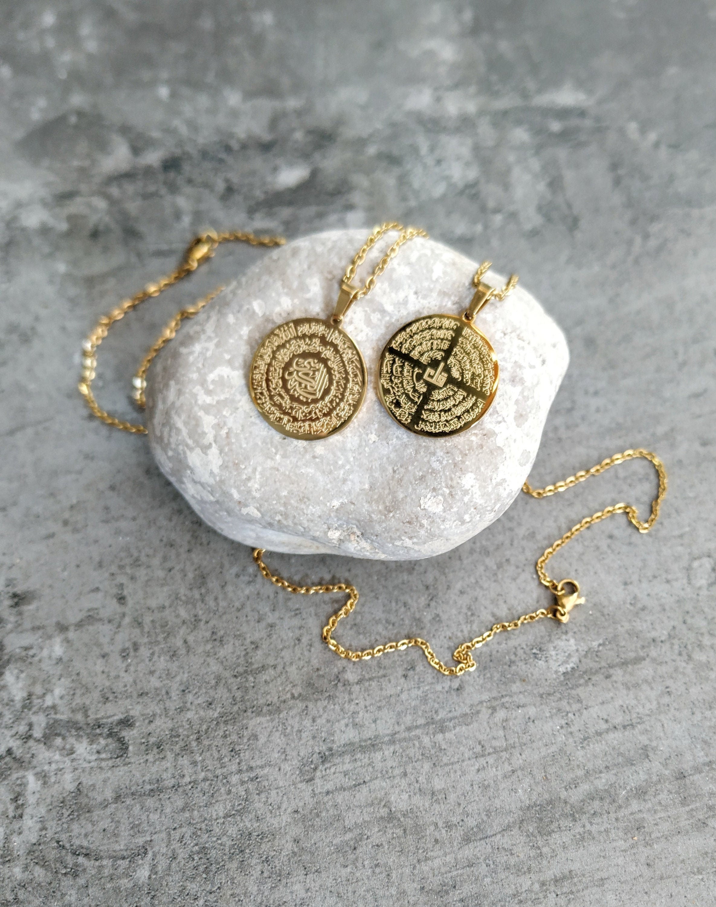 Unique Ayatul Kursi Four Qul Necklace 