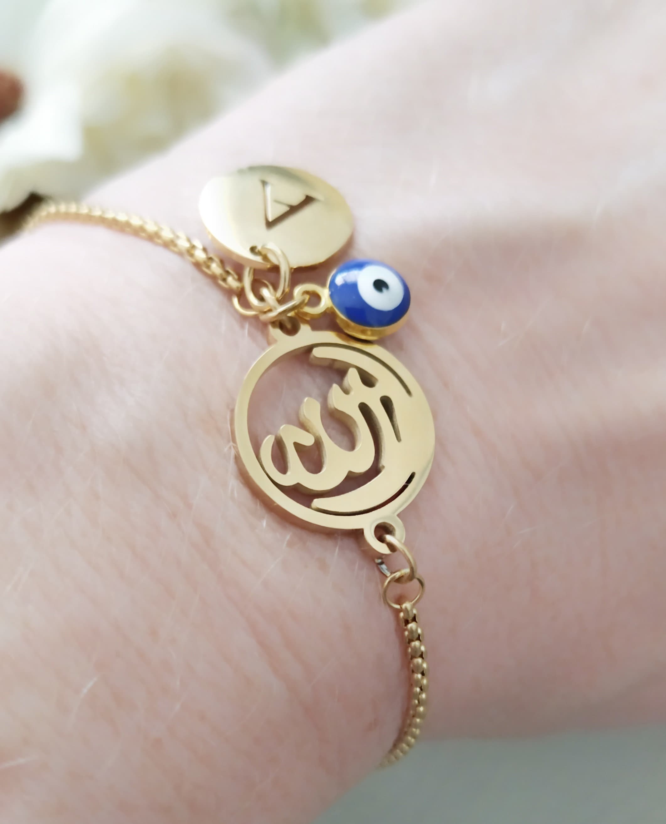 Vintage Gold Color Flower Wide Cuff Bangle Muslim Islam Wedding Gift Middle  East Jewelry Bracelets Arab Allah Bracelet - AliExpress