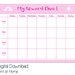 Printable Reward Chart, Reward Chart for Girl, Good Behaviour, Girls ...