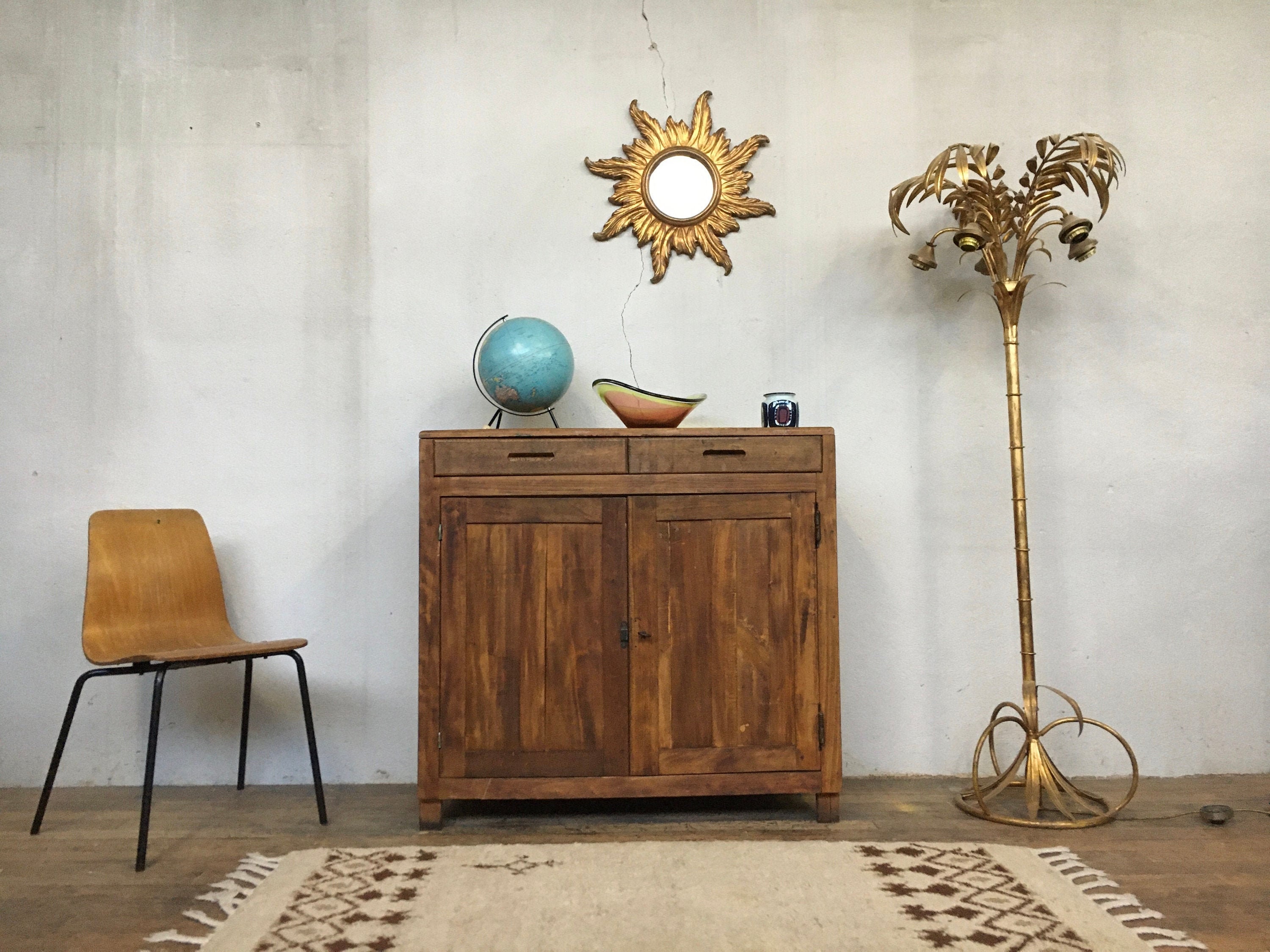 Ancien Bahut Buffet Parisien Du Xxeme Siècle 1900 en Bois Massif | Hêtre Legrand Design