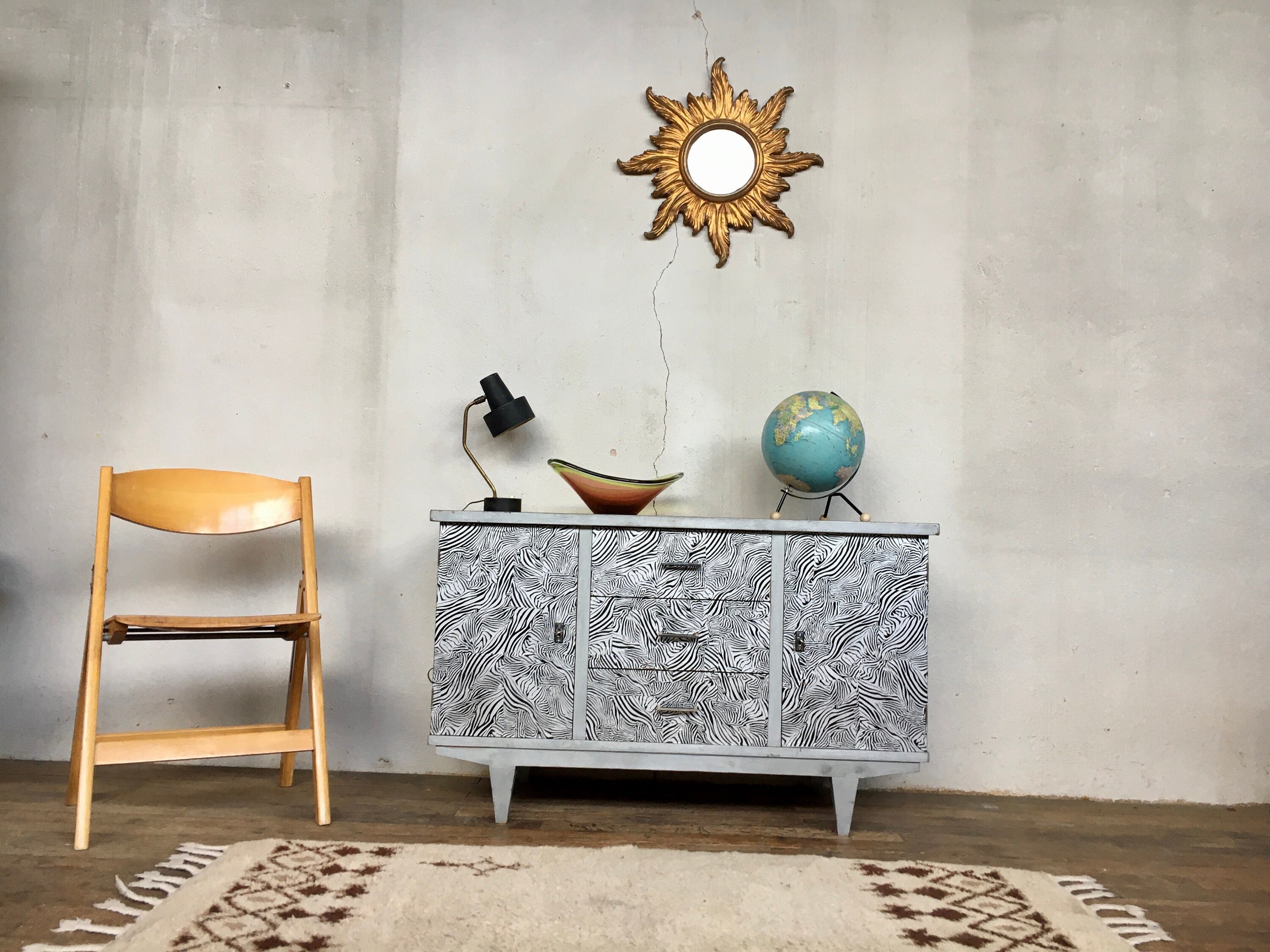 Buffet Enfilade Meuble Tv/Hifi Vintage Pieds Compas 1960 Legrand Design