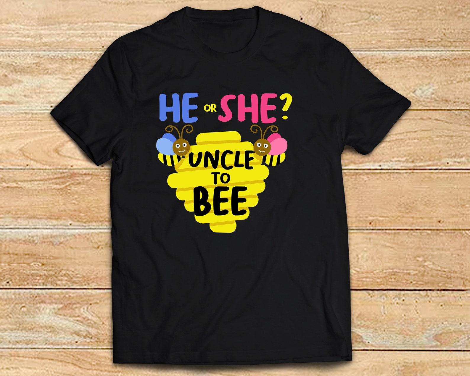 He Or She Uncle To Bee Shirt Cute Honeybee Baby Announcement | Etsy