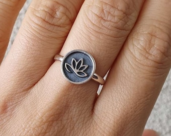 Lotus Ring | Sterling Silber Ring | Spiritueller Ring | Bali Ring | Hindu Ring | Buddhistischer Ring