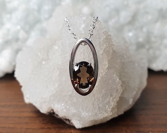 Smoky Quartz Pendant – Practicality & Grounding | Smoky Quartz Necklace | Crystal Pendant | Healing Crystal | Sterling Silver Pendant