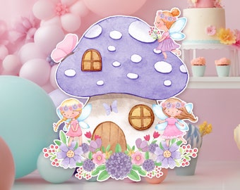 Fairy House Big Decor Cutout, Cute Fairy Birthday Party, Stand Up Prop, Printable Digital Download