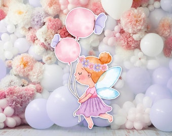 Fairy Big Decor Cutout, Cute Fairy Birthday Party, Stand Up Prop, Printable Digital Download