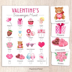 FAREWELL SALE - Valentine Scavenger Hunt for Kids - Fun Valentine's Day Game - Indoor & Outdoor Play