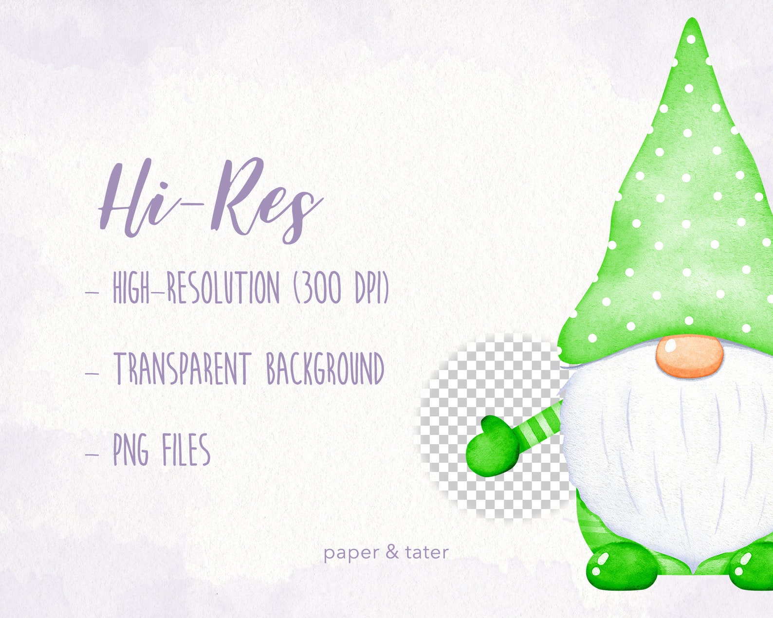 Pastel Gnomes Watercolor Clipart Rainbow Party Gnomes PNG Etsy