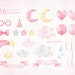 Watercolor Pink Baby Elephant Clipart Graphics, Cute Baby Girl Nursery ...