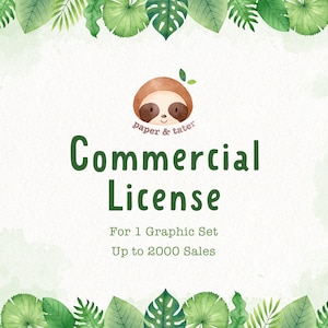 AFSCHEIDSUITVERKOOP - commerciële licentie - licentie om één clipartafbeelding te gebruiken in items te koop