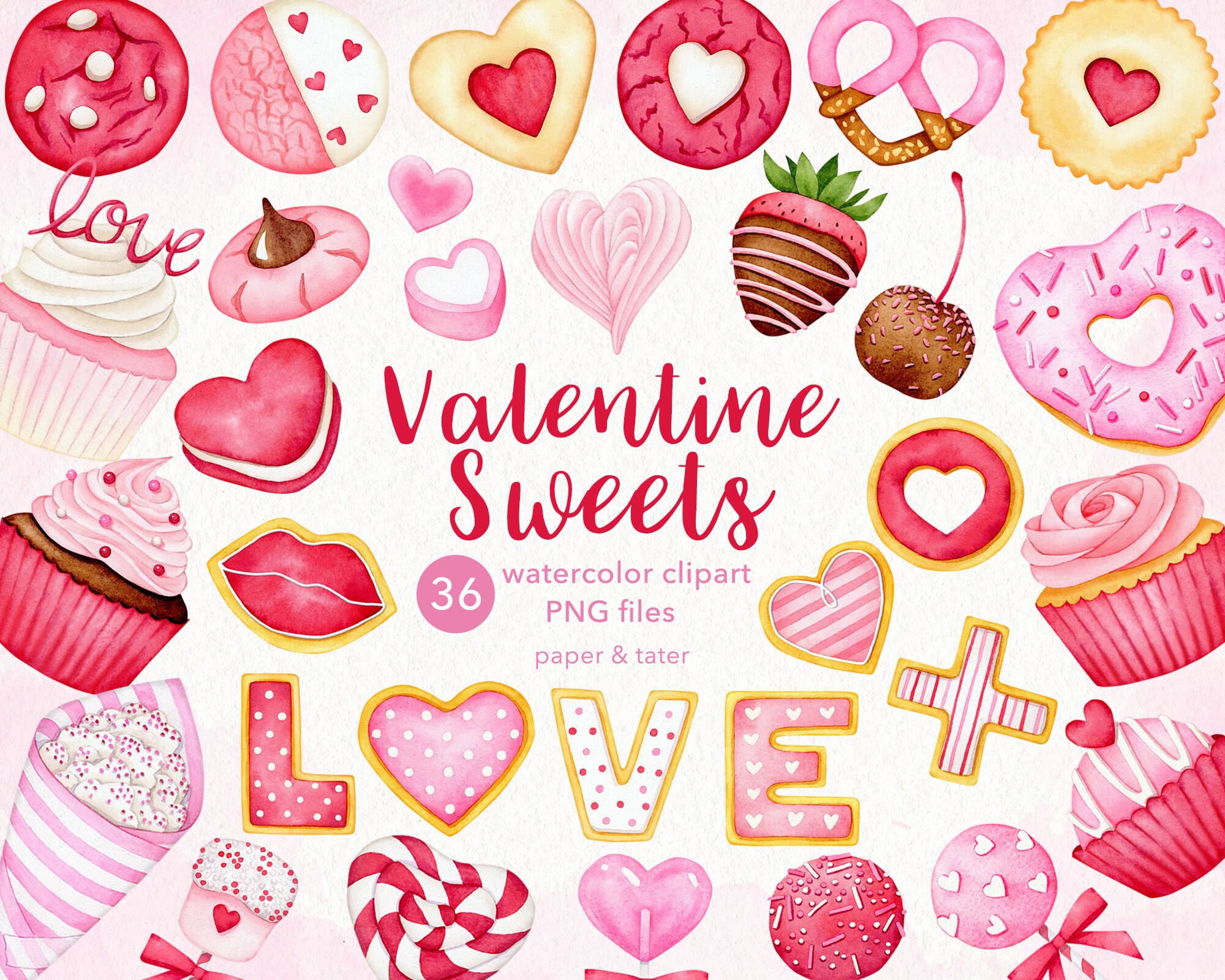 Valentine Clip art Hand drawn Water color Valentines PNG Valentines day digital clipart bundle Love graphics art Sweets and treats Valentine Clip art Hand drawn Water color Valentines PNG Valentines day digital clipart bundle Love graphics art Sweets and treats