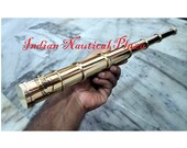 NAUTICAL TELESCOPE 16 quot Antique Scope Brass Pirates Spyglass Vintage Monocular pocket telescope Kelvin Hughes London 1917