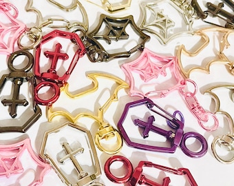 Special shaped clasps 5 in a pack, coffins spider webs vampires