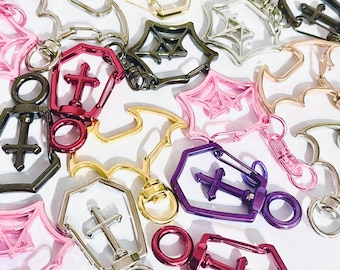 Special shaped clasps 5 in a pack, coffins spider webs vampires