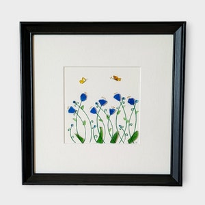 Kieselstein Kunst, Seeglaskunst, Blumen Seeglas, personalisiertes Muttertagsgeschenk, Geburtstagsgeschenk, Ruhestandsgeschenk, Geschenk für Mutter, maßgeschneidertes Geschenk Bild 4