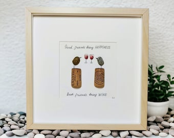 Best Friend Gift/ Gift For Friend/ Friendship Gift/ Friends Pebble Art Picture