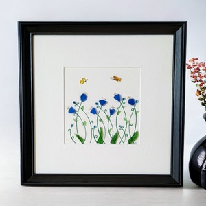 Kieselstein Kunst, Seeglaskunst, Blumen Seeglas, personalisiertes Muttertagsgeschenk, Geburtstagsgeschenk, Ruhestandsgeschenk, Geschenk für Mutter, maßgeschneidertes Geschenk Bild 7