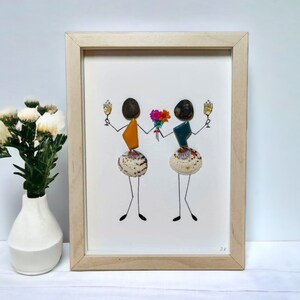 Personalized Pebble Art Sister Gift/ Perfect Sister Birthday Gift/ Unique Pebble Frame  For Sister/ Handcrafted Christmas  Gift for Sister