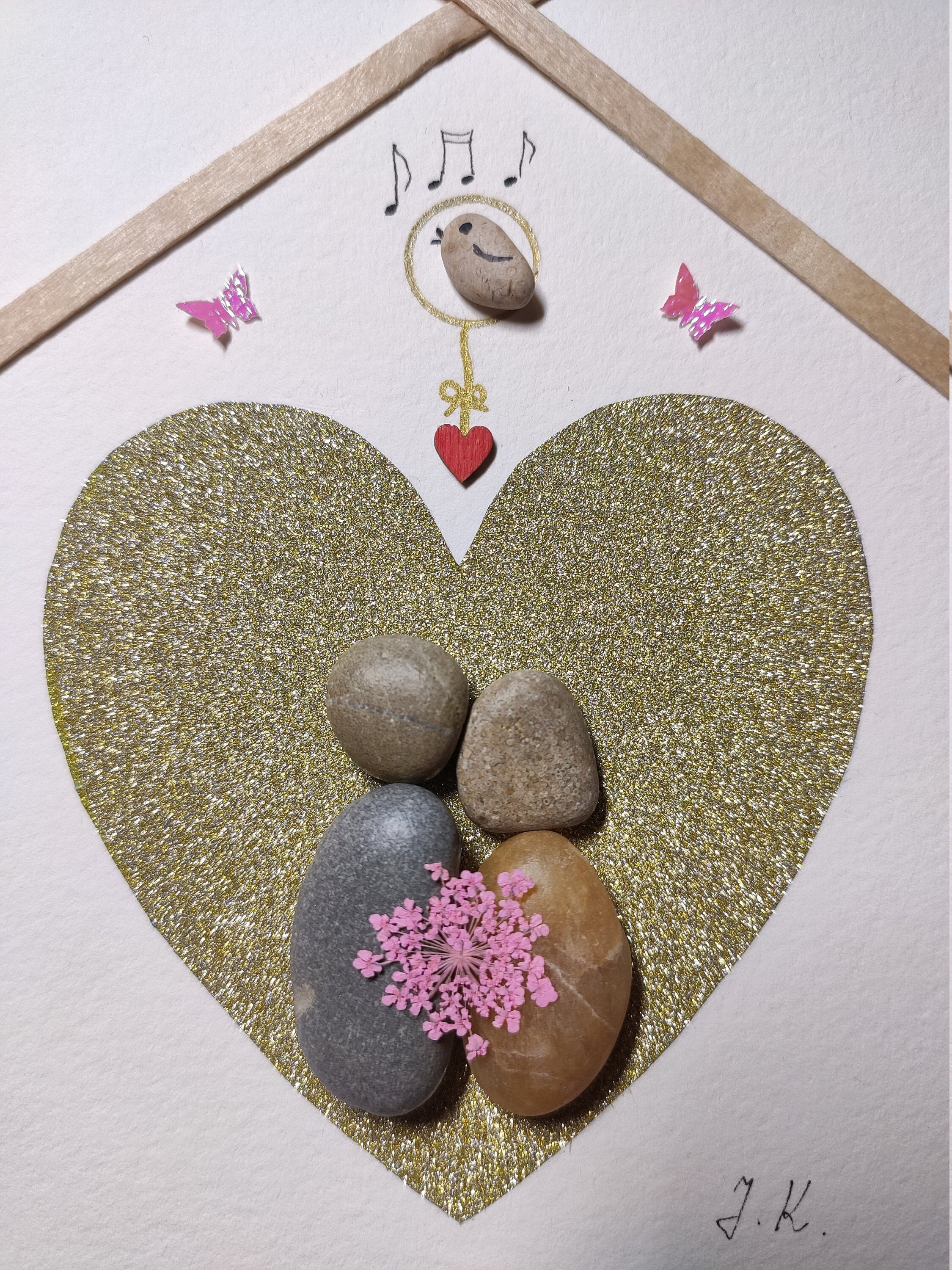 50th Golden Wedding Anniversary Wall Art Anniversary Pebble Etsy