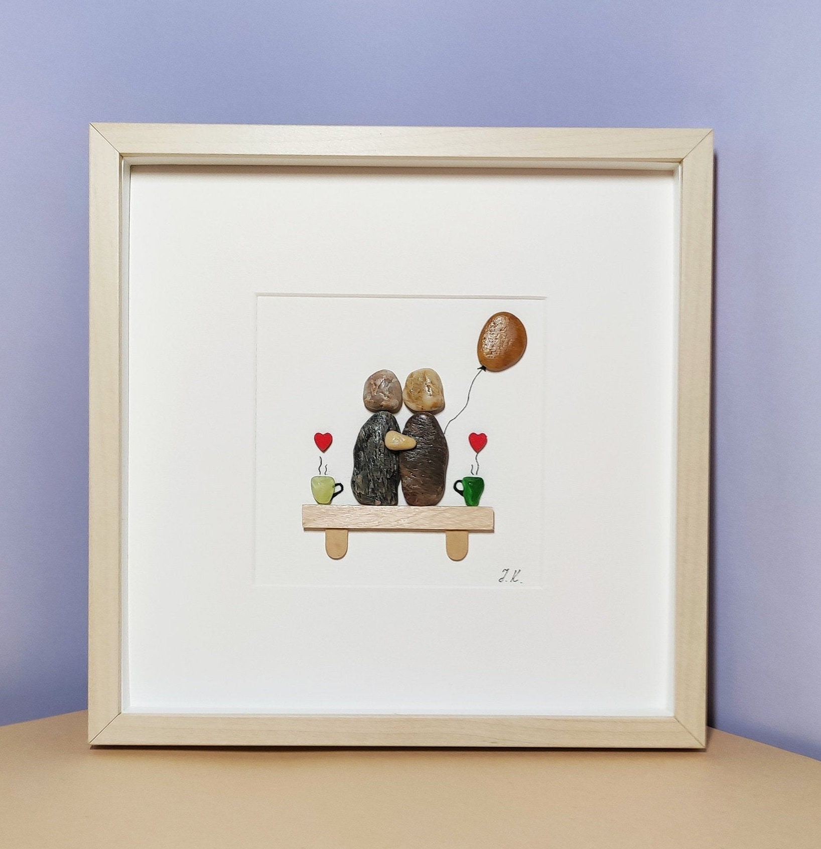 Personalised Birthday Gift Pebble Art Picture Daughter Gift Etsy