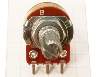 Switched Linear Potentiometer Splined Shaft PCB Pins Rear Switch B RSWL