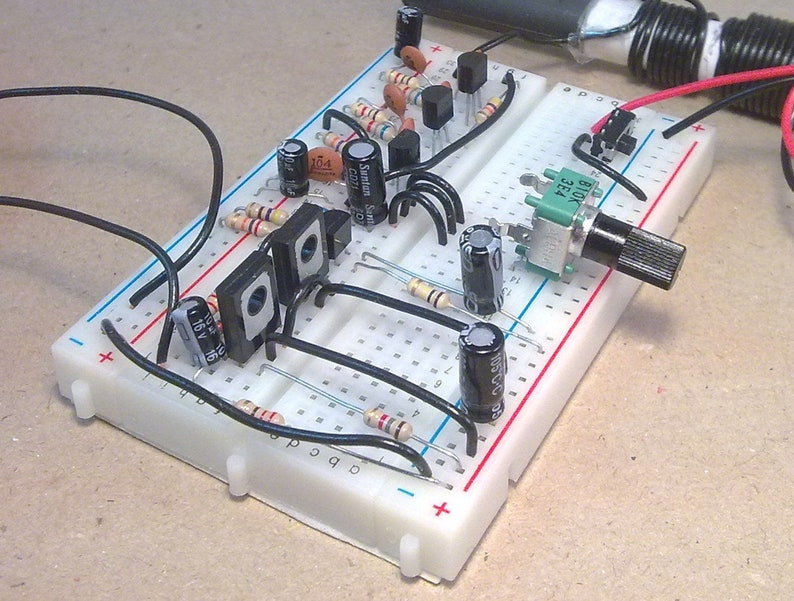 Six Transistor AM Radio Kit Of Parts Using Solderless Breadboard To Make MW Receiver with Fully Detailed Online Instructions, Etsy Listing: Wiring Detail.