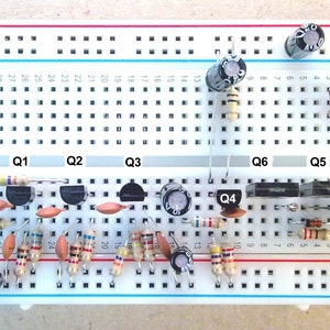 Six Transistor AM Radio Kit Of Parts Using Solderless Breadboard To Make MW Receiver with Fully Detailed Online Instructions, Etsy Listing: Transistor Assembly.