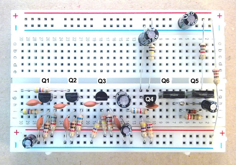Six Transistor AM Radio Kit Of Parts Using Solderless Breadboard To Make MW Receiver with Fully Detailed Online Instructions, Etsy Listing: Transistor Assembly.
