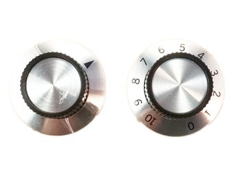 Aluminum Skirt Control Knob 37mm, 6.3mm Shaft, 0-10 Or Pointer Markings
