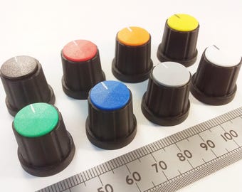 Bouton de commande à pointeur mobile de 19 mm de diamètre pour arbre en D métrique de 6 mm K21 D60