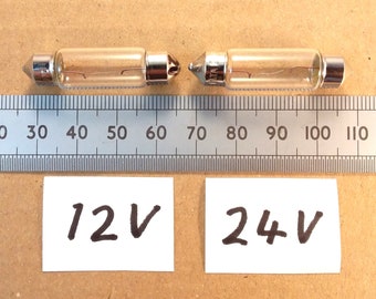 Festoon Lamp 12V or 24 Volt 5W Tubular Car Courtesy Light Number Plate Bulb