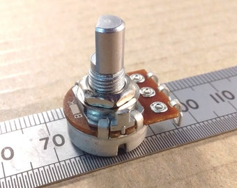 41 Detent Click Potentiometer 6.0mm D Shaft Solder Lug 16mm Linear B100K DSL41