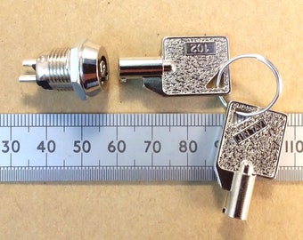 Basic SPST Keyswitch Key Operated Switch 0.5A 110 VAC